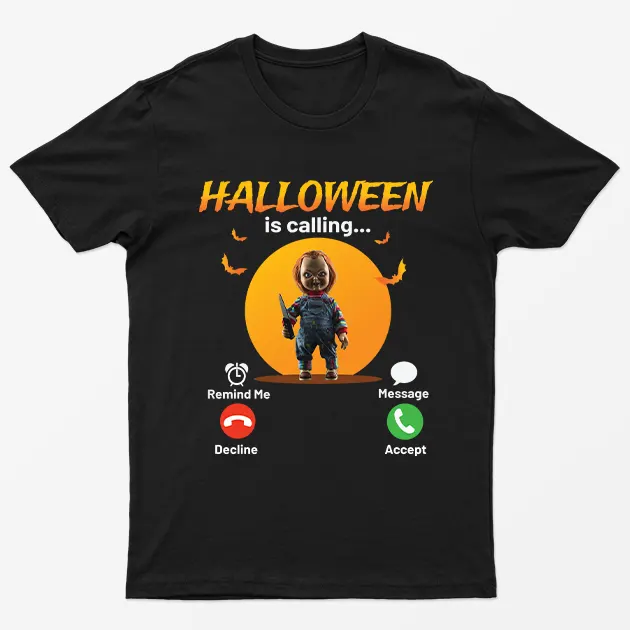 Black Halloween Is Calling Chucky T-Shirt