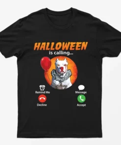 Black Halloween Is Calling  Pennywise T-Shirt