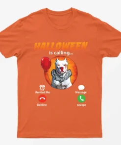 Orange Halloween Is Calling  Pennywise T-Shirt