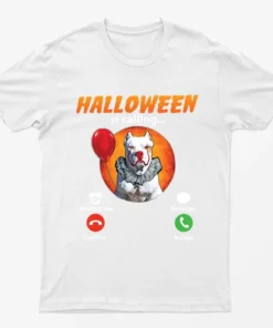 White Halloween Is Calling  Pennywise T-Shirt