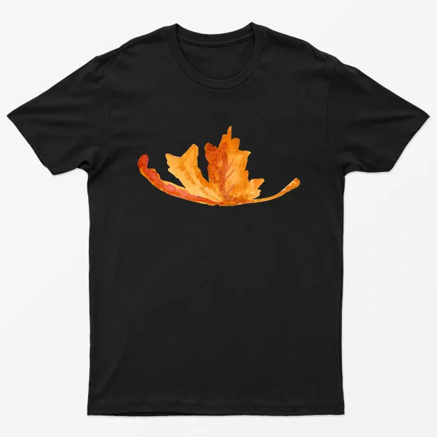 Black Halloween Leaf T-Shirt