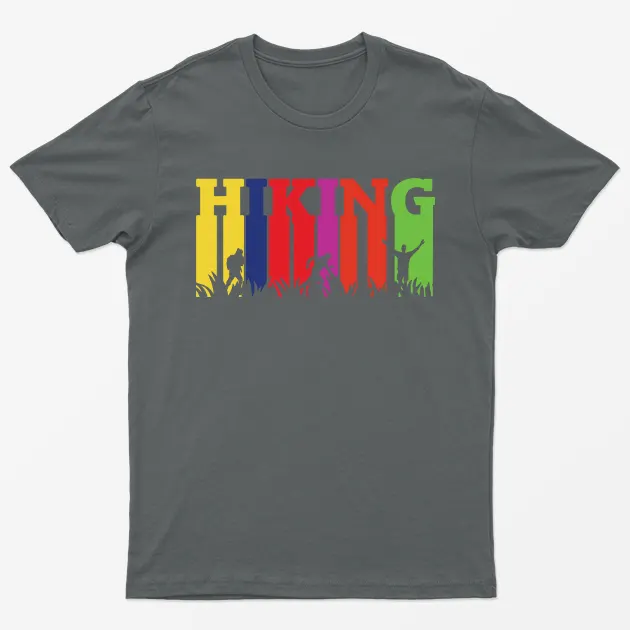 Charcoal Happiness Is A Day Spent Hicking T-Shirt
