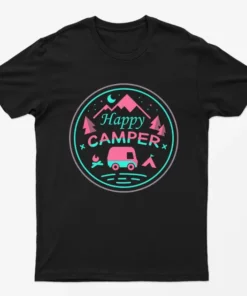 Black Happy Camper Graphic T-Shirt