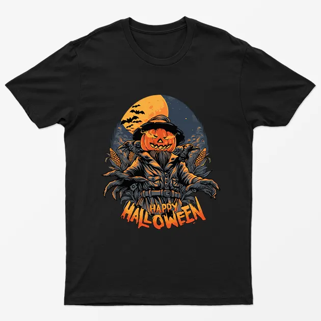 Black Happy Halloween T-Shirt