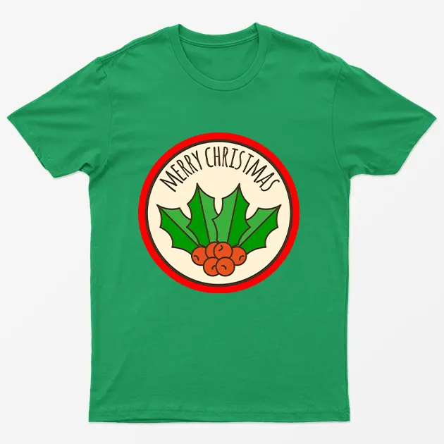 Irish Green Happy Merry Christmas T-Shirt