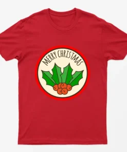 Red Happy Merry Christmas T-Shirt