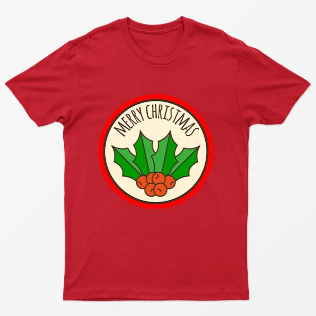 Red Happy Merry Christmas T-Shirt