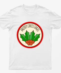 White Happy Merry Christmas T-Shirt