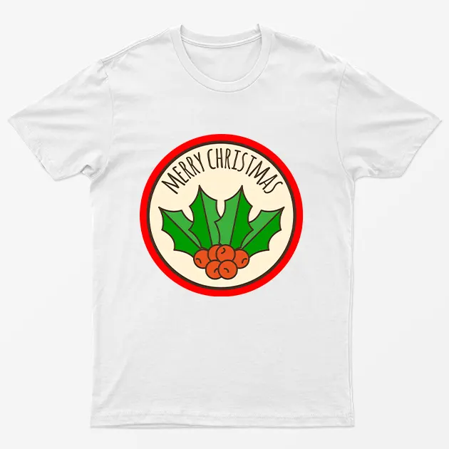 White Happy Merry Christmas T-Shirt