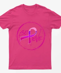 Heliconia Be Positive Breast Cancer Awareness T-Shirt