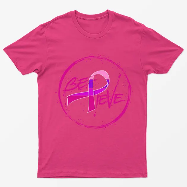 Heliconia Be Positive Breast Cancer Awareness T-Shirt