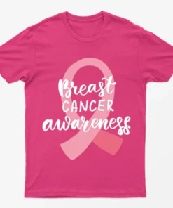 Heliconia Cancer Pink Ribbon Awareness T-Shirt