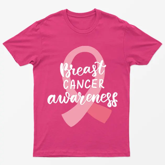 Heliconia Cancer Pink Ribbon Awareness T-Shirt