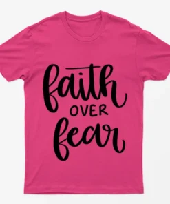 Heliconia Faith over Fear Breast Cancer Awareness T-Shirt