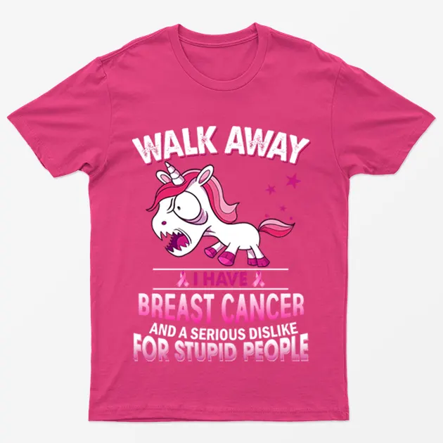 Heliconia I have Breast Cancer for Stupid People T-Shirt