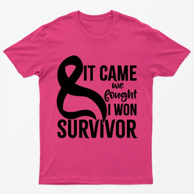 Heliconia It Came We Fought I Won Breast Cancer T-Shirt