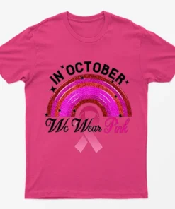 Heliconia Pink Rainbow Breast Cancer Awareness T-Shirt
