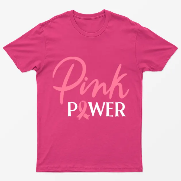 Heliconia Pink Ribbon Pink Power Awareness T-Shirt