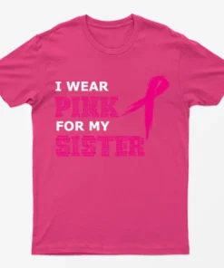 Heliconia Pink Ribbon for My Sister Breast Cancer T-Shirt