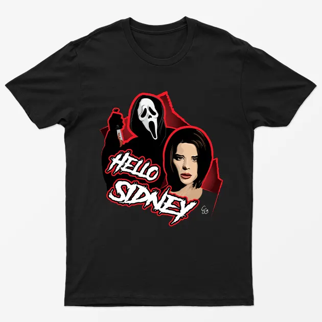 Black Hello Sydney Scary Halloween T-Shirt