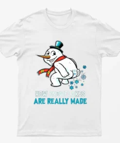 White How Snowflakes Are Really Made Christmas T-Shirt
