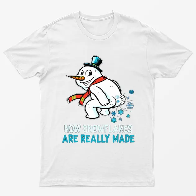White How Snowflakes Are Really Made Christmas T-Shirt