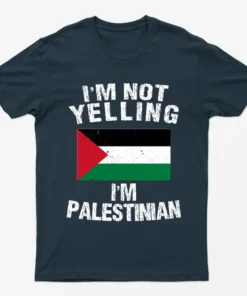 Navy Blue I Am Palestinian T-Shirt