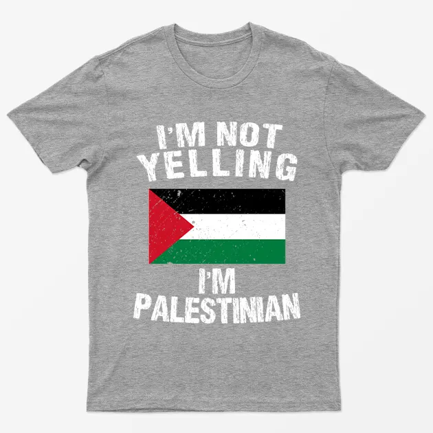 Sport Grey I Am Palestinian T-Shirt