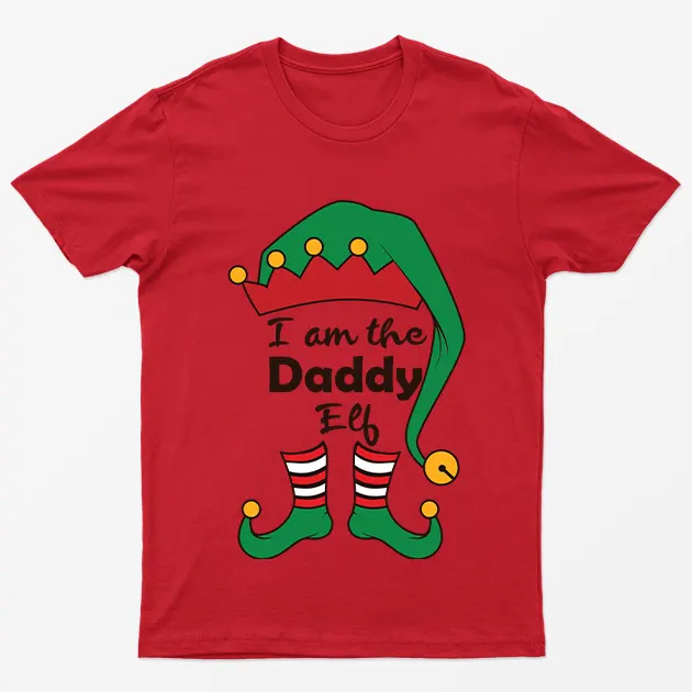 Red I Am The Daddy Elf T-Shirt