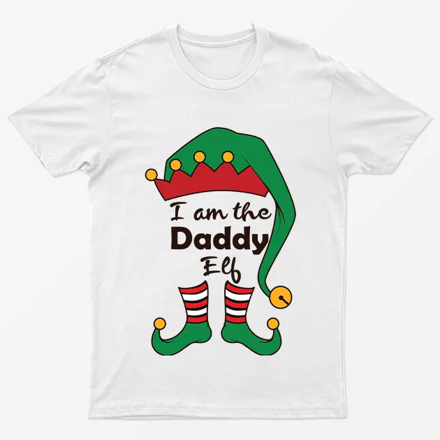 White I Am The Daddy Elf T-Shirt