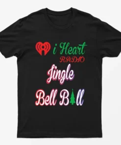 Black I Heart Radio Jingle Bell Ball T-Shirt