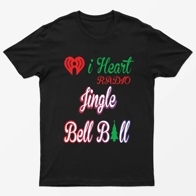 Black I Heart Radio Jingle Bell Ball T-Shirt