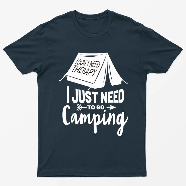 Navy Blue I Just Need To Go Camping T-Shirt