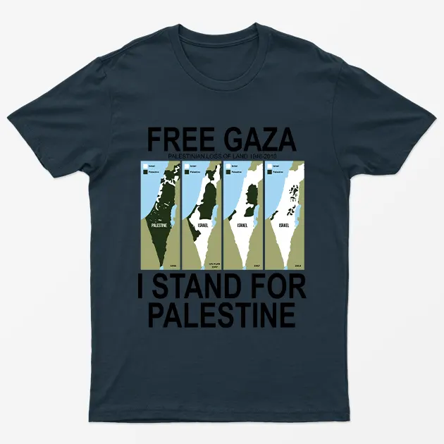 Navy Blue I Stand For Palestine T-Shirt