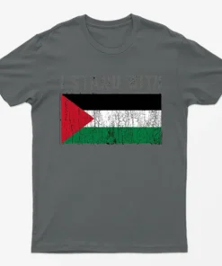 Charcoal I Stand With Palestine Flag T-Shirt