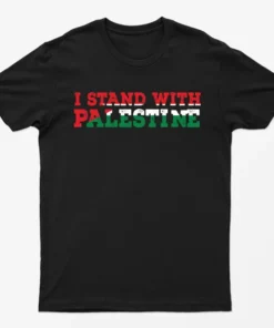 Black I Stand With Palestine T-Shirt