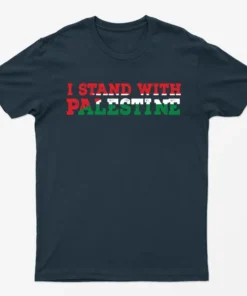 Navy Blue I Stand With Palestine T-Shirt