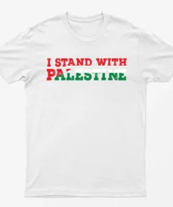 White I Stand With Palestine T-Shirt