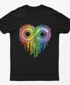 Black Infinity Autism Awareness Graphic T-Shirt
