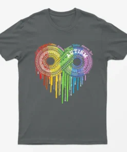 Charcoal Infinity Autism Awareness Graphic T-Shirt