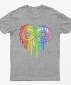 Sport Grey Infinity Autism Awareness Graphic T-Shirt