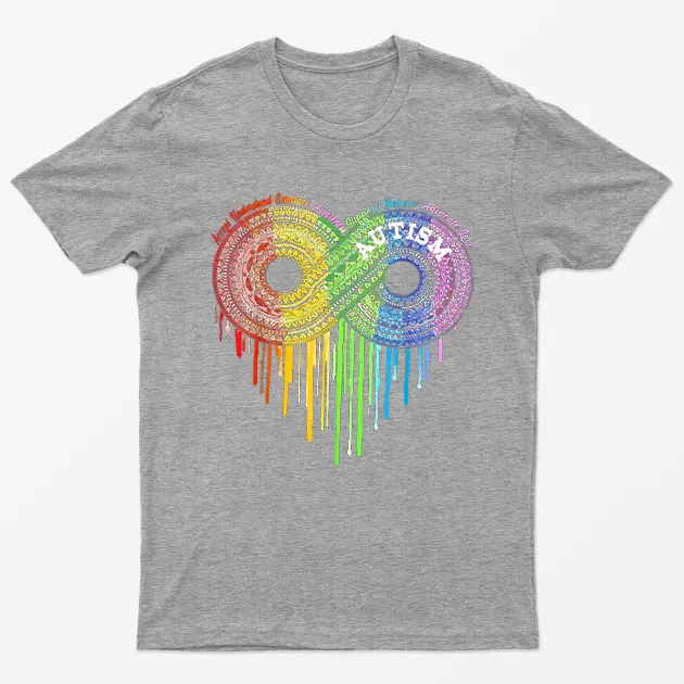 Sport Grey Infinity Autism Awareness Graphic T-Shirt