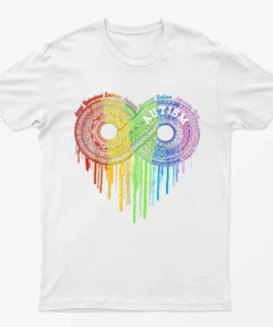 White Infinity Autism Awareness Graphic T-Shirt