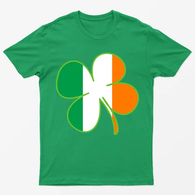Irish Green Colorfull Leaf Patricks Day T-Shirt