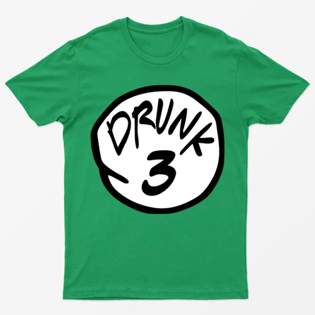 Irish Green Drunk 3 St Patrick's Day Graphic T-Shirt