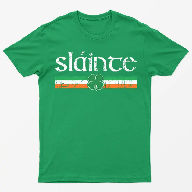 Irish Green Irish Slainte Graphic T-Shirt