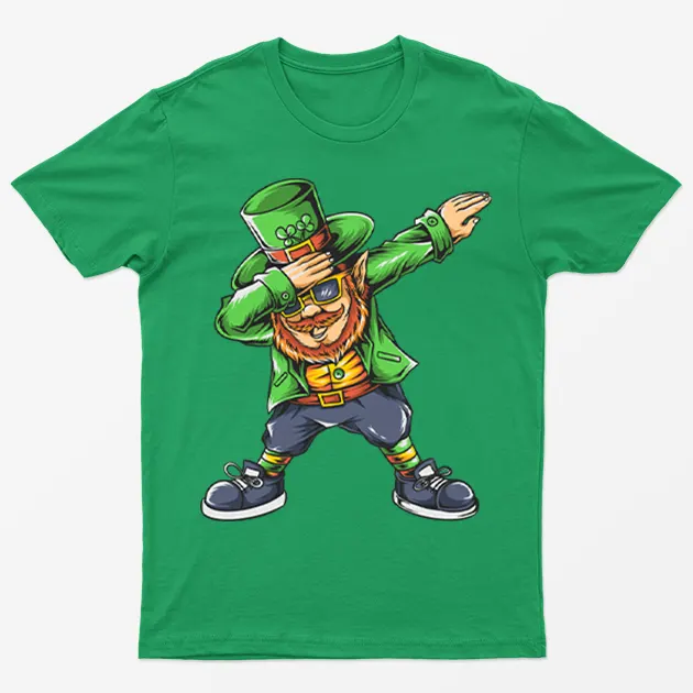 Irish Green Leprechaun Dabbing T-Shirt
