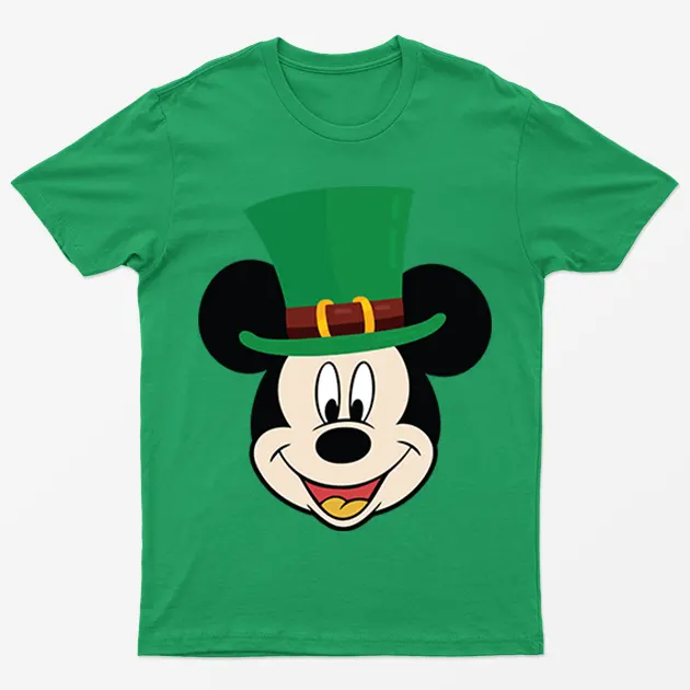 Irish Green Mickey Mouse Hat T-Shirt