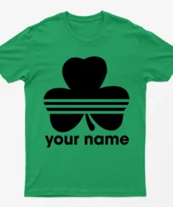 Irish Green Personalized Paddidas Black T-Shirt