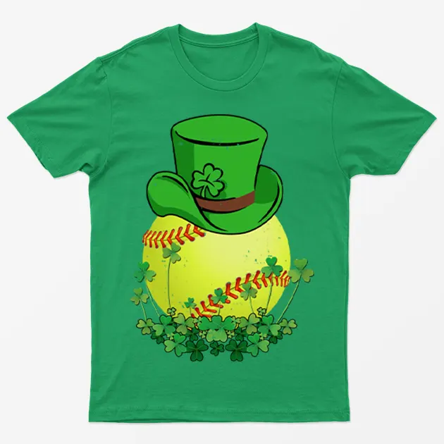 Irish Green St Patrick Hat Tennis Ball T-Shirt